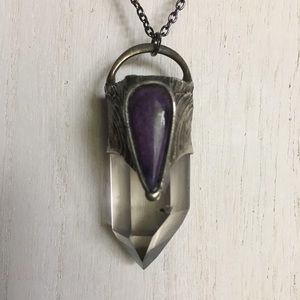 “Nightingale” Quartz & Sugilite necklace